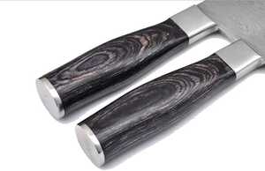 Professional Eco-Friendly Damascus Steel <b>Bread</b> <b>Knife</b> and Chef <b>Knife</b> with Pakka Wood Handle Kitchen Cutlery - Product Image 2
