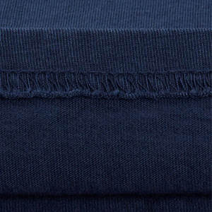 Azul marino para hombre 100% algodón sin etiqueta cuello redondo Camiseta transpirable - Product Image 5