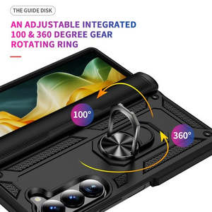 เคส Samsung Galaxy Z Fold5 พร้อมขาตั้งแบบวงแหวนพรีเมียมและแม่เหล็ก - Product Image 2