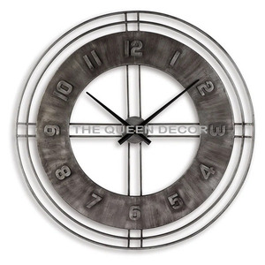 Horloge murale créative moderne en métal Art Home Decorate Metal Wall Clock avec tête de cerf avec Offre Spéciale Product Round Design - Product Image 4