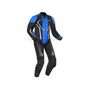 Traje de cuero de moto de ajuste personalizado con cintura flexible y cierre de cremallera fuerte Traje de cuero de moto elegante - Product Image 3