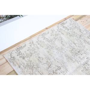 Tapis vintage 4,4x4,7 pieds, tapis d'inspiration turque, tapis floral marron beige - Product Image 5