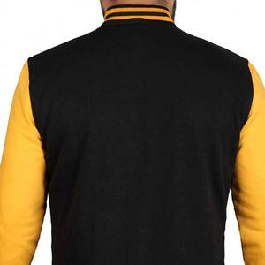 Vente de gros Veste universitaire en laine de haute qualité pour hommes avec impression de logo personnalisé Veste Letterman d'hiver - Product Image 4