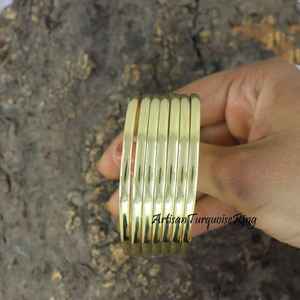 Brazalete de latón crudo de 69mm, brazalete de incrustaciones, brazalete de canal en blanco, pulsera ancha hecha a mano, latón crudo - Product Image 4