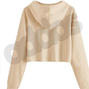 Sweat à capuche court 100% coton pour femme avec design personnalisé 'Dear Person Behind Me' pour l'hiver - Product Image 4