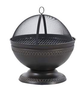 Backyard iron <b>fire</b> <b>pit</b> providing safe outdoor warmth perfect for small gardens with strong reliable base design - Product Image 5