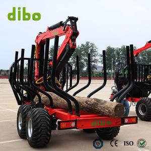 Woodland 6 mètres hydraulique bois saisir grue journal remorque équipement 2000kg Force de levage moteur moteur nouveau journal <span class=keywords><strong>grappin</strong></span> forêt - Product Image 2