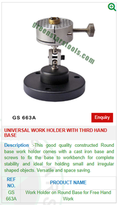 Support de travail universel en acier GREEN STARS SA avec base de troisième main GS 663A pour la gravure d'outils de bijouterie - Product Image 2