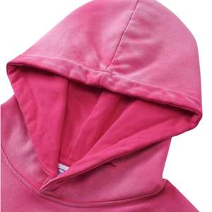 Sudadera con capucha desgastada de calidad superior Diseño personalizado Ropa de invierno informal Patrón sólido Bordado Venta al por mayor Precio bajo - Product Image 5