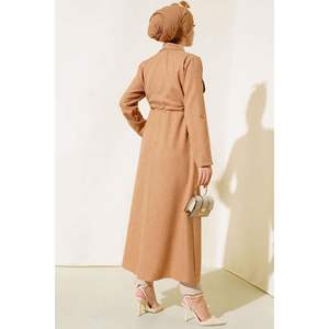 Trench-coat Camel Design pour femme avec capuchon tunnel - Product Image 3
