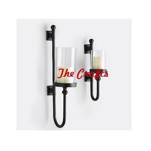 Bougeoir de couleur noire en fer solide Bougeoir de taille et de forme personnalisées pour la maison, l'hôtel et le mariage - Product Image 2