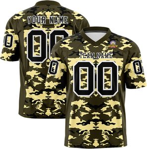Camisetas de fútbol para adultos jóvenes personalizables OEM, aparejos de sublimación completa, opciones de sarga, ropa de fútbol americano impresa transpirable - Product Image 1