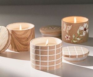 Pot de bougie unique fabriqué à la main rustique en bois naturel support de lumière écologique pour la décoration intérieure et l'ambiance de Noël - Product Image 5