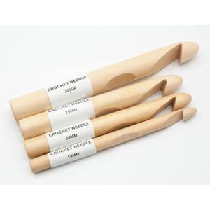 Ensemble de crochets longs en bois pour tricot afgan et tunisien, finition lisse, aiguilles à tricoter de 3,5 mm à 5,0 mm, outils professionnels pour le tissage de la laine - Product Image 3