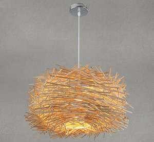 Lamp <b>Shade</b> Natural <b>Bamboo</b> Rattan Lamp Decoration Style Vintage Natural Rattan Eco Friendly Lamp Handcraft Pendant <b>Light</b> - Product Image 6