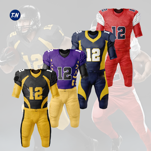 Conjunto de Uniforme de Fútbol Americano para Hombre, Personalizado con Nombre de Equipo y Marca, Impresión 3D, 100% Poliéster, Transpirable, de Secado Rápido, Tallas Grandes - Product Image 6