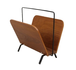 Revistero de madera Vintage de tendencia fresca con marco de Metal soporte de periódico Retro para sala de estar - Product Image 2