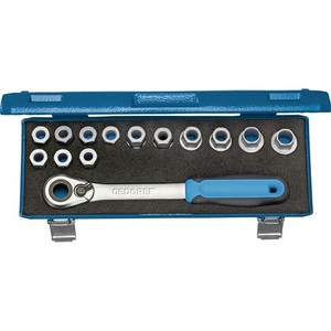 Juego de Llaves de Tubo GEDORE 19 SKU-20 de 14 Piezas, Tamaño de 1/2 Pulgada con 60 Dientes de 6 Puntas, 10-24 mm, 60 Dientes - Product Image 1