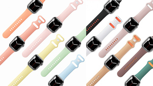 Bracelet de montre design en silicone de couleur d'été pour <span class=keywords><strong>Apple</strong></span> <span class=keywords><strong>Watch</strong></span> S10/9/8/7, doux et durable, queue de papillon - Product Image 2