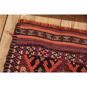 Vintage Turkish <b>Runner</b> Rug 2.7x11.7 ft, Herki <b>Red</b> Wool Rug - Product Image 5