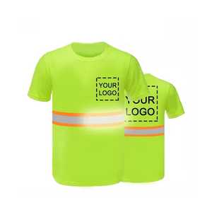 เสื้อยืดผู้ชายแห้งเร็วระบายอากาศได้ดีแถบสะท้อนแสงสำหรับใส่ทำงานแสดงภาพได้ดีโลโก้ตามสั่ง - Product Image 4