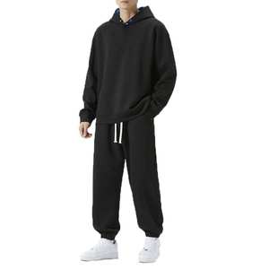 <b>Men</b> Casual Oversized Hoodie and <b>Pants</b> Set Premium <b>Fleece</b> Tracksuit Comfortable Streetwear Outfit for <b>Lounge</b> and Fitness - Product Image 2