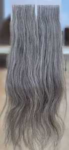 Mèches de cheveux bruts gris trame - Product Image 4