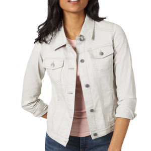 Chaqueta vaquera hecha de algodón suave y cómoda de calidad superior para mujer, Chaquetas vaqueras de tamaño personalizado a la venta - Product Image 1