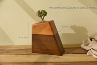 Urne funéraire artisanale de luxe moderne en bois de rose avec pot en céramique, fermeture magnétique, écologique, pour cendres d'adultes et d'animaux de compagnie