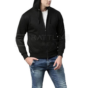Fabricant de sweats à capuche d'hiver personnalisés grande taille pour hommes bonne qualité 100% coton surdimensionné avec fermeture éclair motif imprimé - Product Image 4