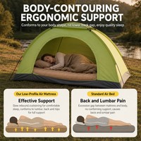 Kasur Angin Ringan untuk Camping, Mengembang Sendiri, Berbahan PVC Flocked Honeycomb Pillar, Dilengkapi Pompa Bawaan, Alas Tidur Ergonomis untuk Luar Ruangan 1-2 Orang