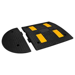 Reflective <b>Rubber</b> Speed Bump Set 4 <b>Strips</b> 7.5 Meter Length High Visibility Traffic Control Device - Product Image 5
