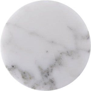 Top Quality Modern Style Marble White <b>Ceramic</b> <b>Coasters</b> with Stainless Steel Hardware Holder - Product Image 3