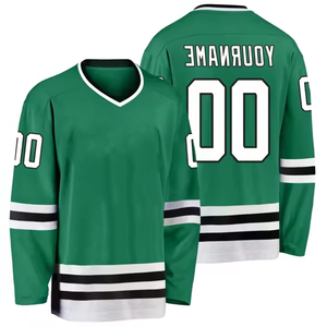 Jersey de Hockey Transpirable de Malla Personalizado de Alta Calidad con Cordones, Logotipo Rojo Sublimado, Jersey de Hockey sobre Hielo para Equipo Adulto - Product Image 1