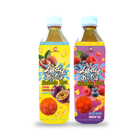 Té de Boba Madam Hong con Maracuyá y Lichi, Agridulce, en Botella de Plástico PET de 500 ml para Adultos