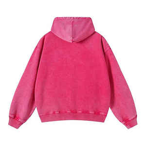 Pull à capuche uni à fermeture éclair pour homme 100% coton Style vintage 450 g/m² Sweats à capuche surdimensionnés à fermeture éclair - Product Image 3