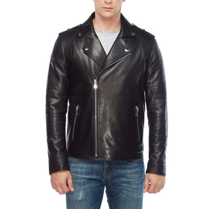 Logo personnalisé et étiquette veste en cuir véritable hommes pour les motards hommes vêtements ciré café Racer vestes vintage de haute qualité - Product Image 1