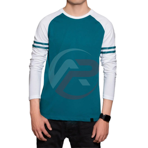 เสื้อยืดแขนยาวของผู้ชายผ้าฝ้ายโพลีเอสเตอร์แห้งเร็วและระบายอากาศได้ดีพิมพ์ลาย - Product Image 4