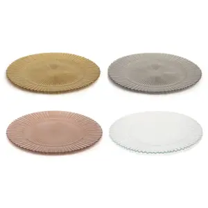 Nuevo diseño estándar Underplate de una sola pieza con material dorado y diseño único para servir una cena plana a un costo muy barato - Product Image 5