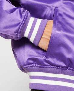 Veste universitaire personnalisée 100% en satin de polyester pour hommes, respirante, surdimensionnée, légère, en soie, style baseball, pour l'hiver - Product Image 6