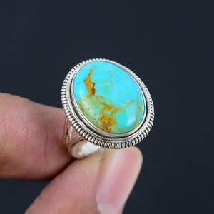 Trending 925 Sterling Silver Turquoise Gemstone <b>Ring</b> Jewelry Handmade Silver Boho Style <b>Ring</b> Jewelry For Women Gift For <b>Girls</b> - Product Image 5
