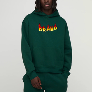 Sudadera con Capucha y Cuello Redondo de Algodón 100 % OEM/ODM, 480 g/m², Corte Holgado, Ropa Casual, Sin Cordones, Transpirable, para Hombre - Product Image 1