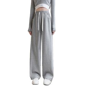 Women's <b>High</b> Waisted Boot Cut Casual Sports Pants <b>Elastic</b> <b>Waist</b> Loose Fit Anti-Wrinkle Winter Flat Velvet <b>Trousers</b> - Product Image 4