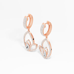 ต่างหูเพชรประดับงานทำมือสุดหรู14K & 18K ชุบโรเดียมทำจากทองคำเหมาะสำหรับเป็นของขวัญแต่งงานแฟชั่นแบบพรีเมี่ยม - Product Image 3