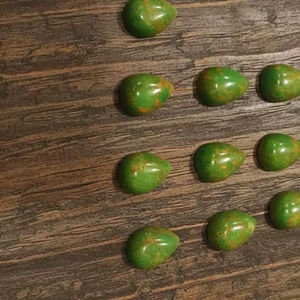 Turquesa Natural de Calidad AAA, Cabujón en Forma de Pera, Piedras Preciosas Sueltas Semipreciosas para Joyería, Verde - Product Image 6