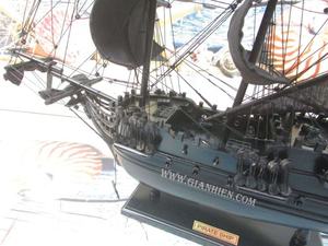 Barco de madera pirata de diseño personalizado del fabricante Gia Nhien, decoración del hogar de alta calidad, técnica pintada de Bajo MOQ - Product Image 5