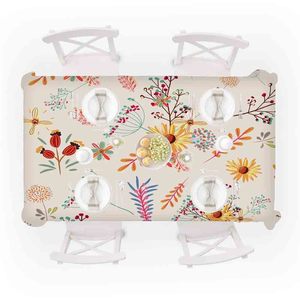 Nappe de table 100% coton pour salle à manger cuisine facile d'entretien lavable tissu de protection polyvalent écologique Durable durable - Product Image 2