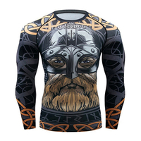 Camiseta de Compresión Unisex de Alta Resistencia para Sublimación, con Logotipo Personalizado, para Entrenamiento de Artes Marciales, NO GI, Grappling, Jiu Jitsu, BJJ, UPF50, Secado Rápido