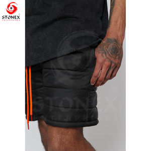 Custom Manufacturing Black Color Puffer Down <b>Shorts</b> for <b>Men</b> Water Resistance Filling <b>Lightweight</b> Polyester <b>Shorts</b> - Product Image 6