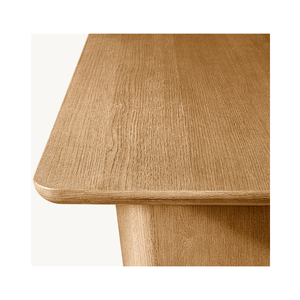 Mesa de comedor de madera maciza de teca con acabado natural - Product Image 3